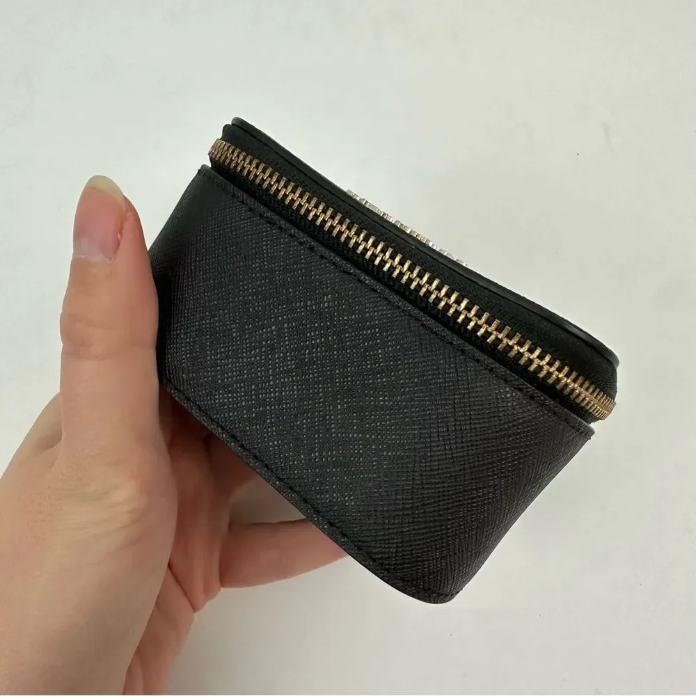 Kate Spade New York Black Travel Jewelry Box Dainty Cute Chic Storage